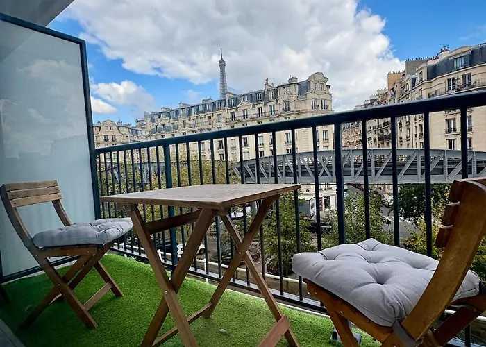 Typical Parisian With Balcony, Eiffel Tower