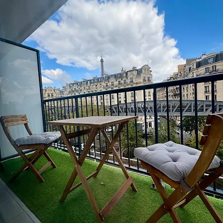 Typical Parisian With Balcony, Eiffel Tower